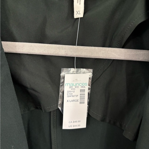 Women’s Maurice’s Dark Green Blazer NWT XL - Picture 3 of 3